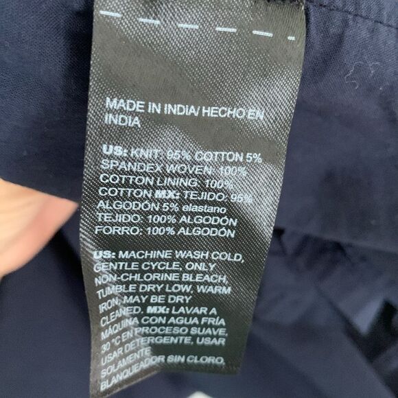 Chico’s Travelers Maxi Dress Slitky Stretch Slide Slit Navy Pockets Size 3/16 - Picture 7 of 7